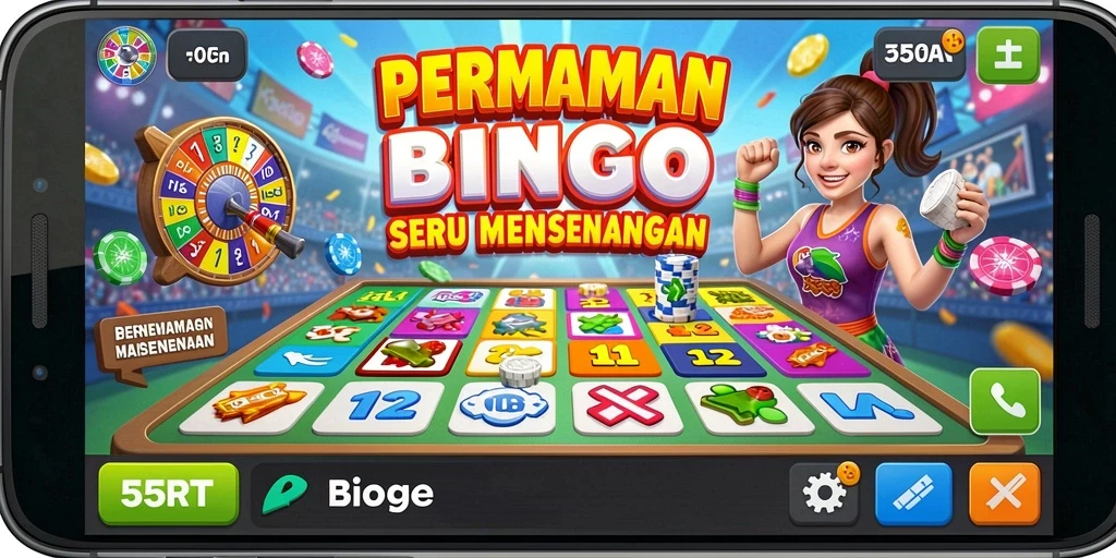 Gameplay seru Bingo di 55RT dengan berbagai tantangan menarik.