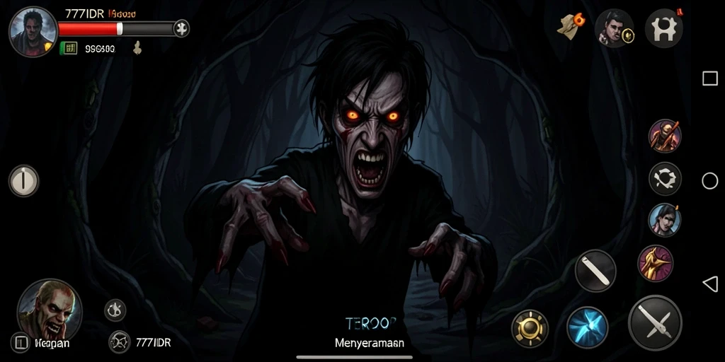 Screenshot dari gameplay <strong>777IDR</strong> yang menampilkan suasana horor yang mendebarkan.