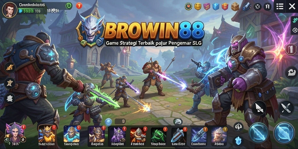 Tampilan gameplay mendebarkan di BROWIN88 dengan pertempuran epik.