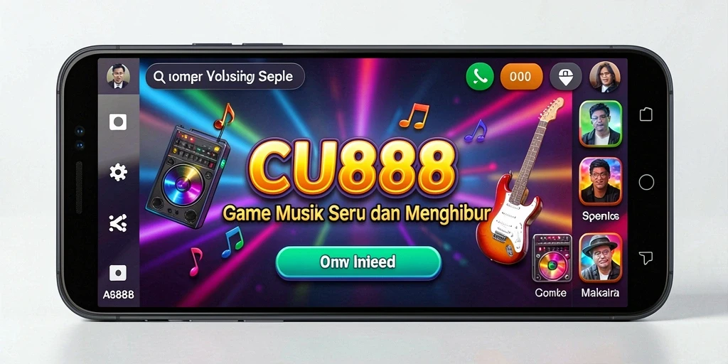 Tampilan gameplay seru dari aplikasi musik CU888.
