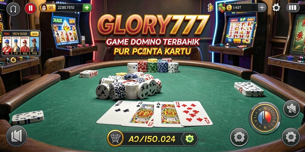 Tampilan gameplay menarik dalam GLORY777 saat bermain Domino.
