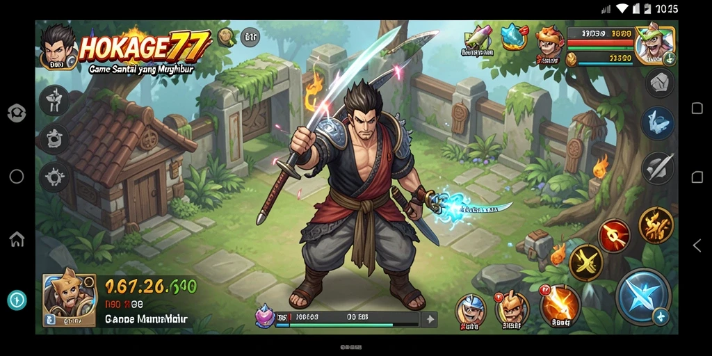 Tampilan gameplay HOKAGE77 yang menarik dan menyenangkan.