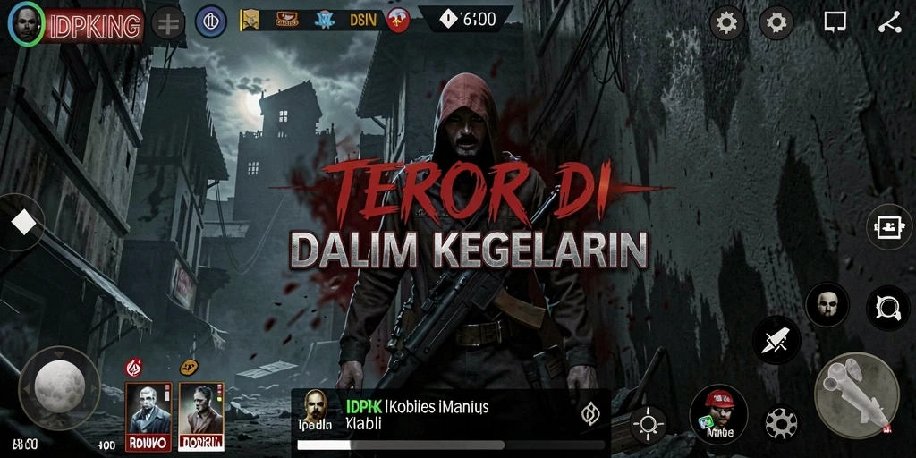 Screenshot IDPKING menampilkan suasana mencekam dan gameplay yang menegangkan.