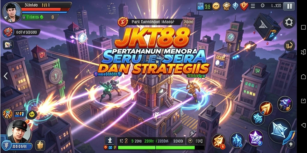 Tampilan gameplay Tower Defense yang seru dan mendebarkan.