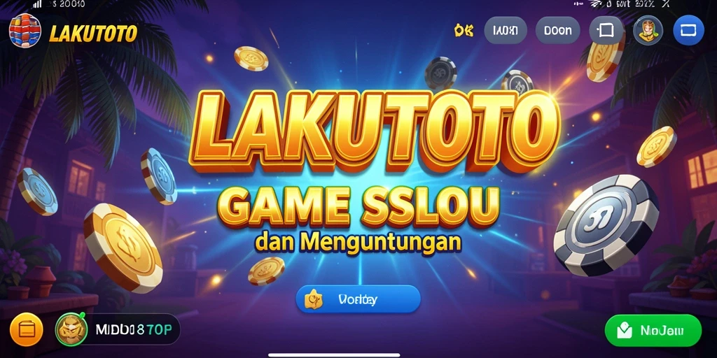 Screenshot gameplay LAKUTOTO menampilkan kombinasi kemenangan dalam permainan Slot.