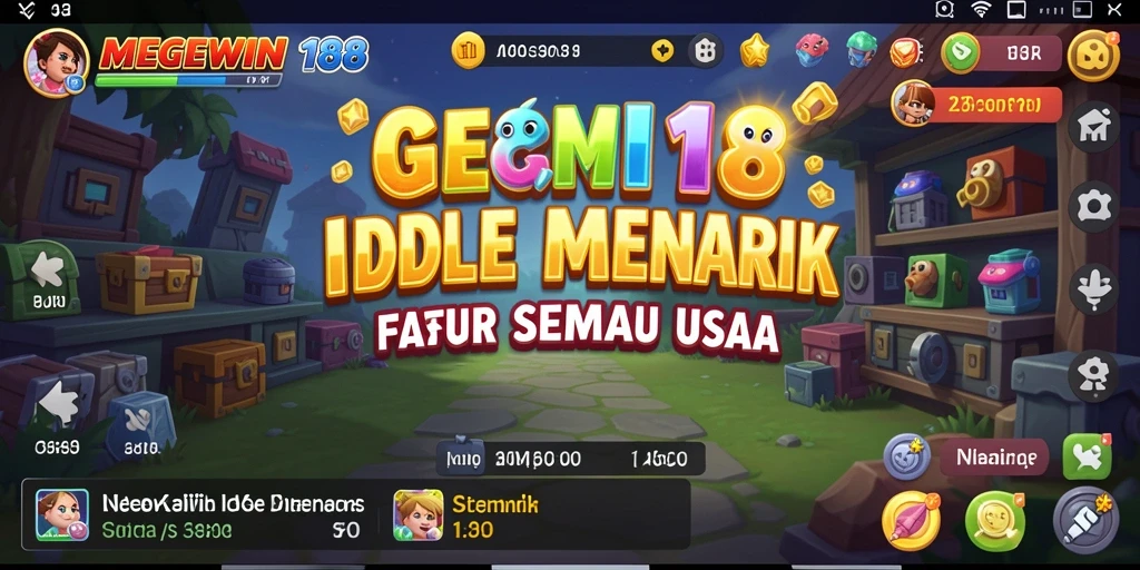 Screenshot MEGEWIN188 menunjukkan gameplay Idle yang seru dan visual menarik.