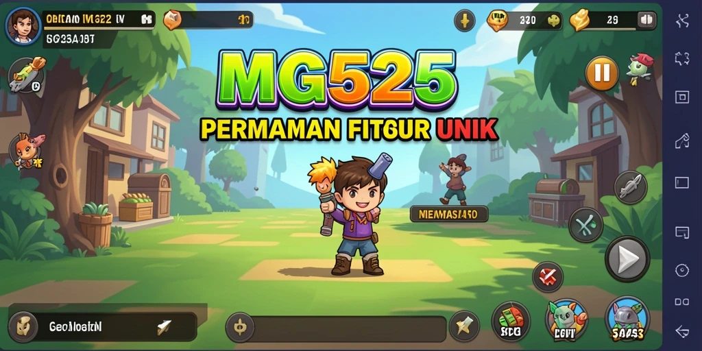 Tampilan gameplay MG525 yang menarik dan menenangkan.