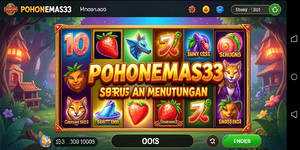 Screenshot POHONEMAS33 menampilkan aksi gameplay Slot yang mendebarkan.