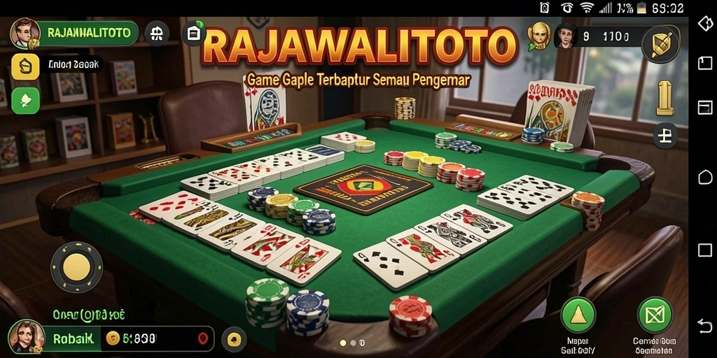 Tampilan gameplay seru saat bermain Gaple di RAJAWALITOTO.