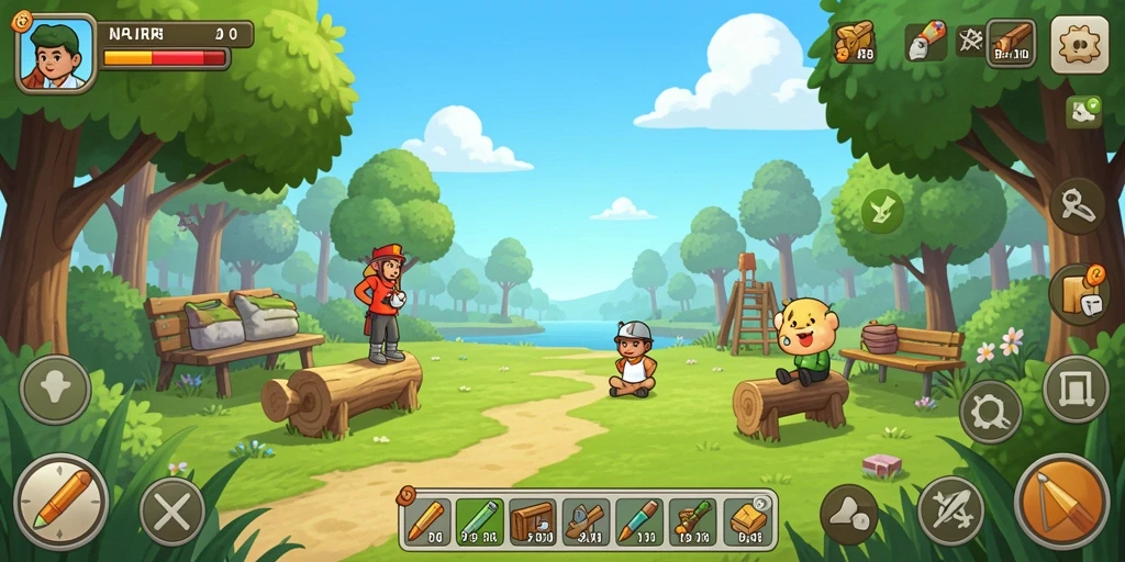Tampilan gameplay RP8 yang menghibur dan penuh warna.