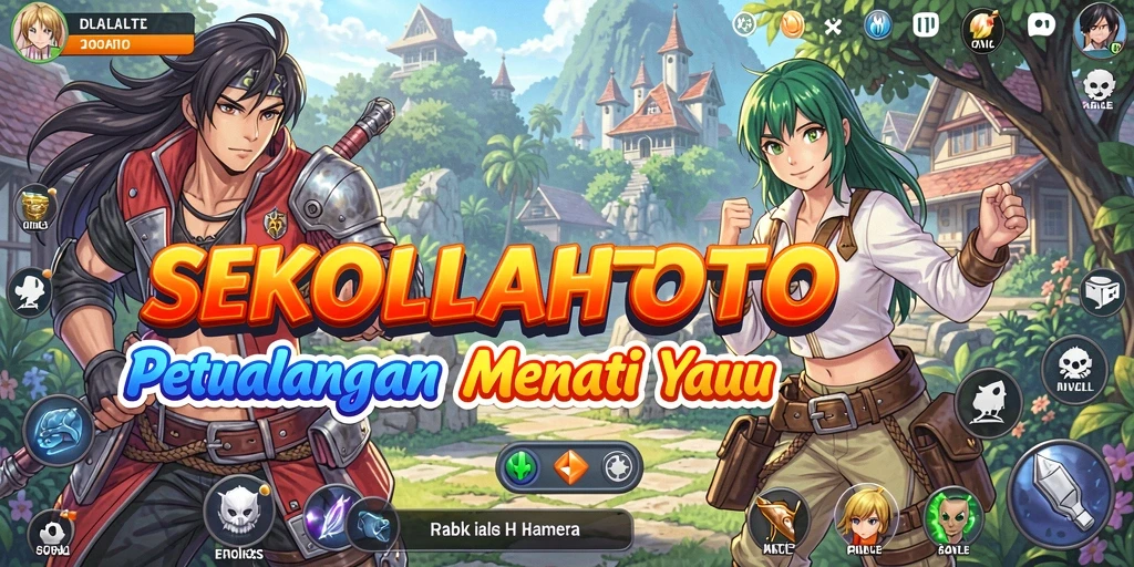 Tangkapan layar menunjukkan karakter anime dalam aksi seru.