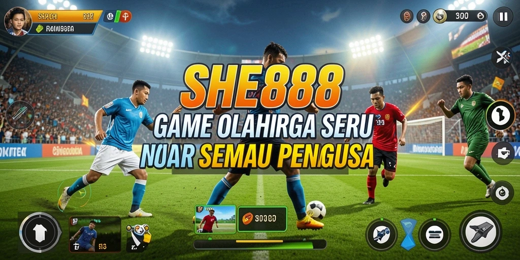 Gameplay seru SHE888 yang menampilkan aksi olahraga mendebarkan.