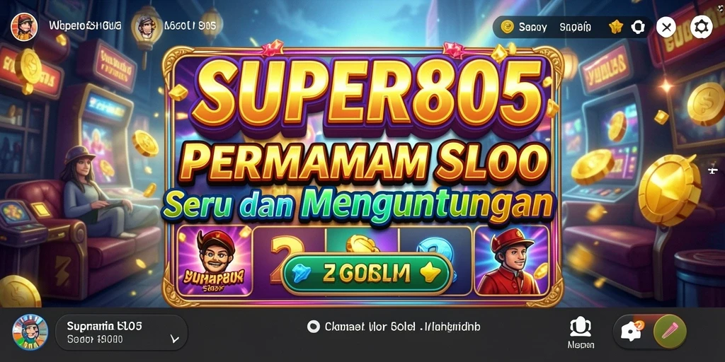 Screenshot utama SUPER805 menampilkan gameplay slot yang seru dan interaktif.