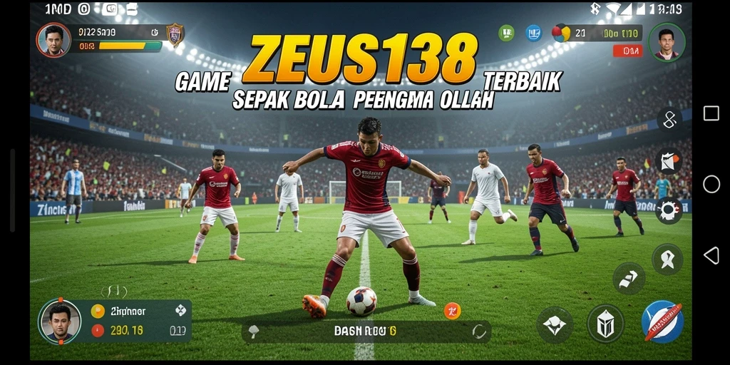 Tampilan gameplay ZEUS138 yang menegangkan dalam laga sepak bola.